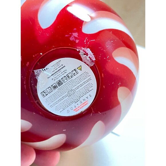 Red & White Sand + Fog Cinnamon Noel Candle Ornament With Essential Oils - Picture 7 of 7